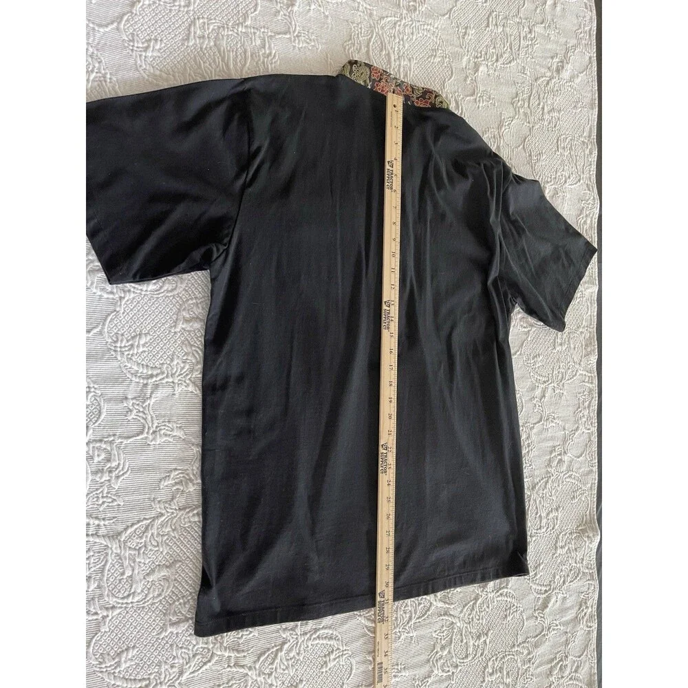 Amazing Grace Asian Shirt Mandarin Collar Braid-Button Dragon Logo Ladies XL